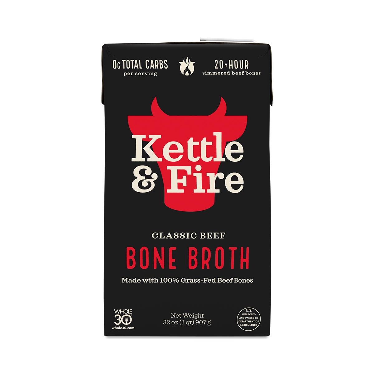 Kettle & Fire Bone Broth, Beef 32 oz carton