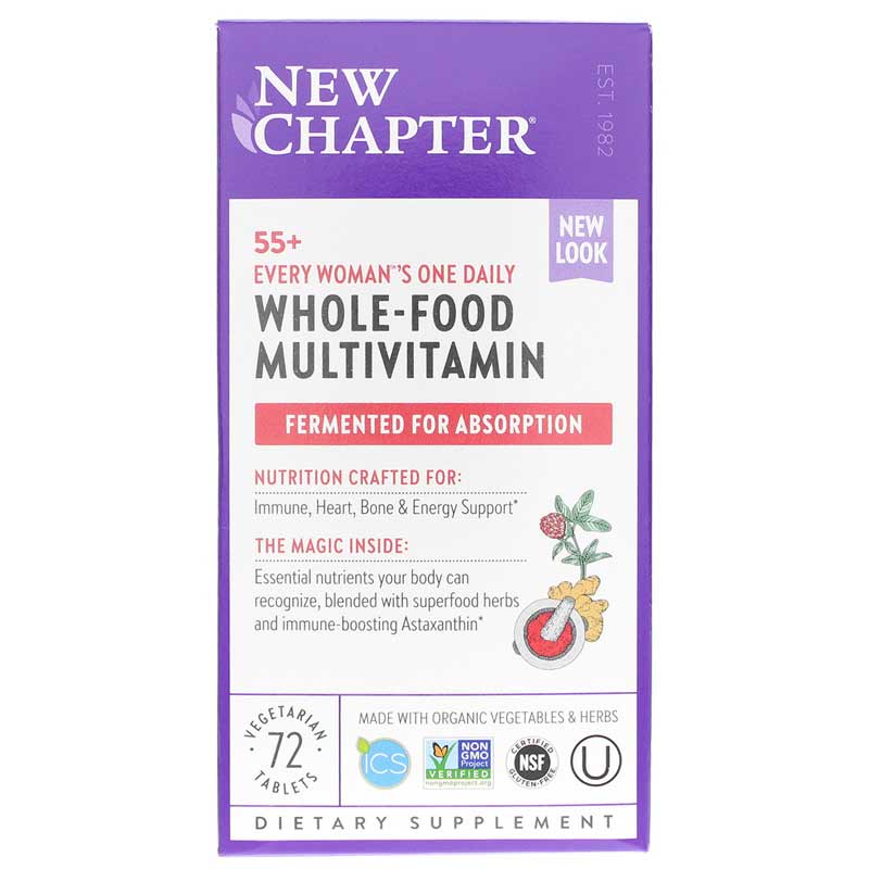 New Chapter Every Womans One Daily Multi 55+ 72 Veg Tablets