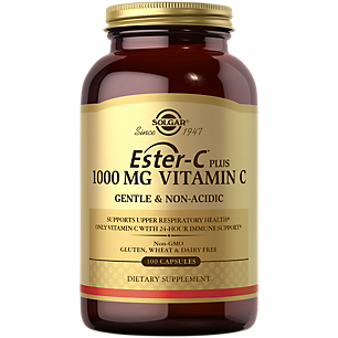 Ester C Plus Vitamin C - Gentle & Non-Acidic - 1,000 MG (100 Capsules)
