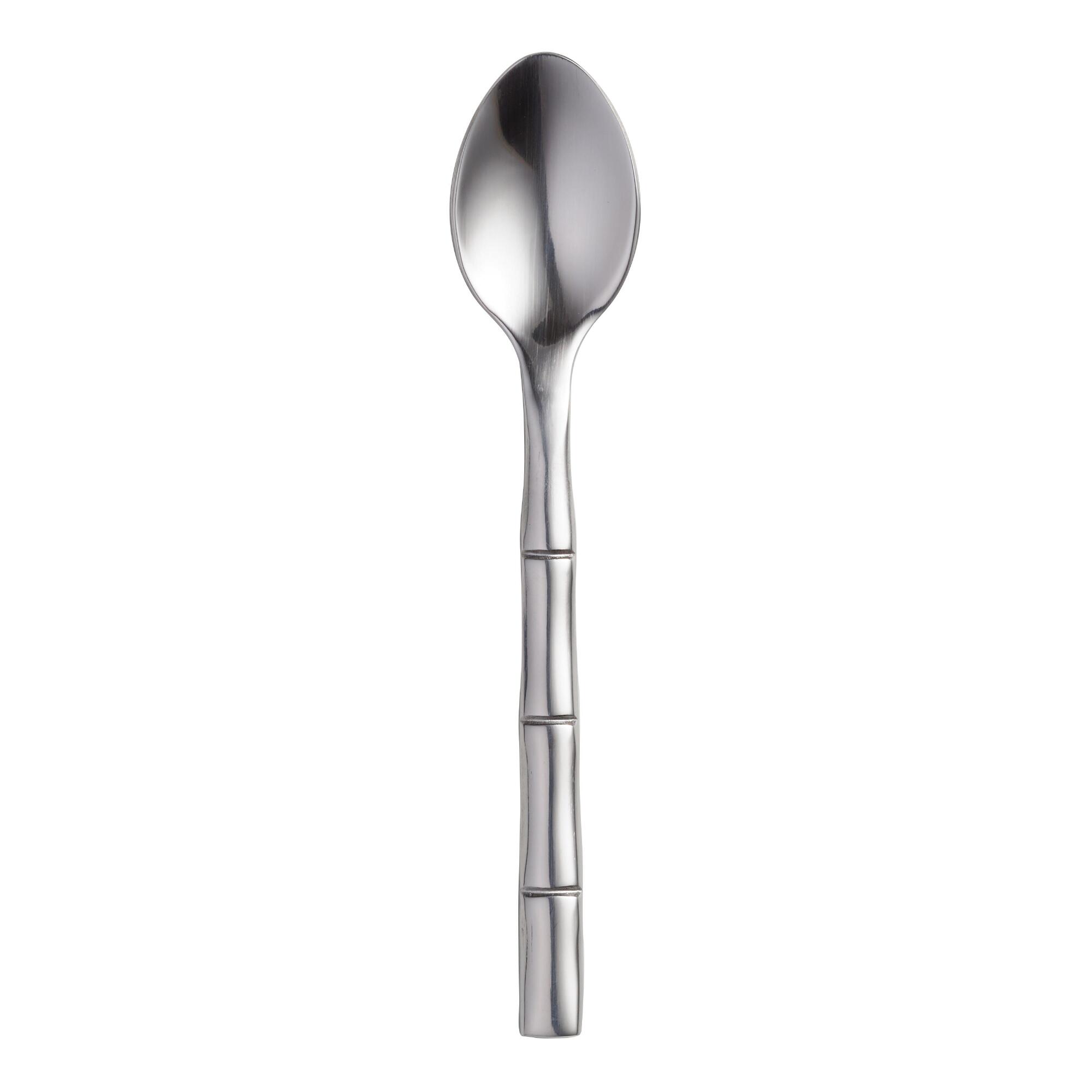 Stainless Steel Bamboo Cocktail Spoons Set of 4: Silver by World Market