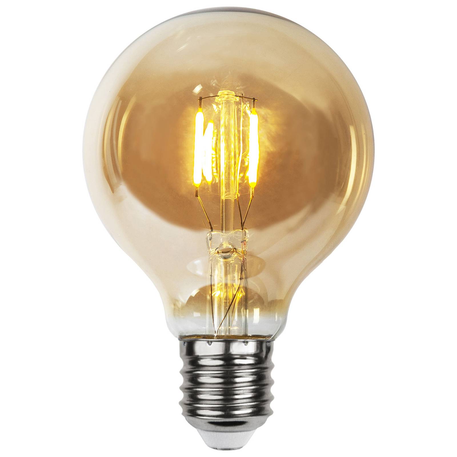LED-lamppu E27 0,23W G80 filament 24V amber 4 kpl