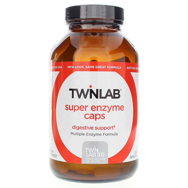 Twinlab Super Enzyme Caps 200 Capsules