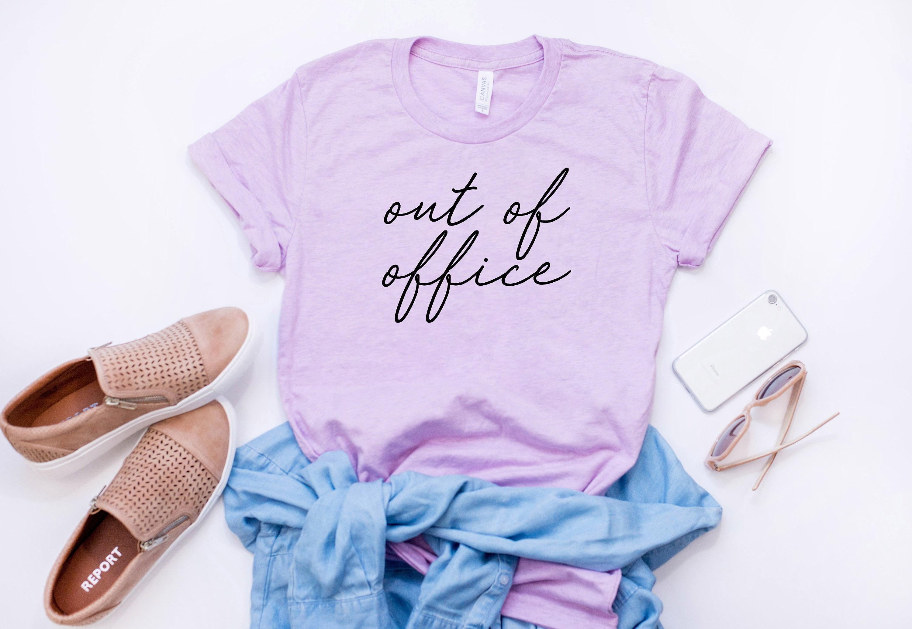 Vacation Shirt - Boss Lady Out Of Office Woman's T-Shirt Woman's Graphic Tee Gift For Boss Vacay Outfit