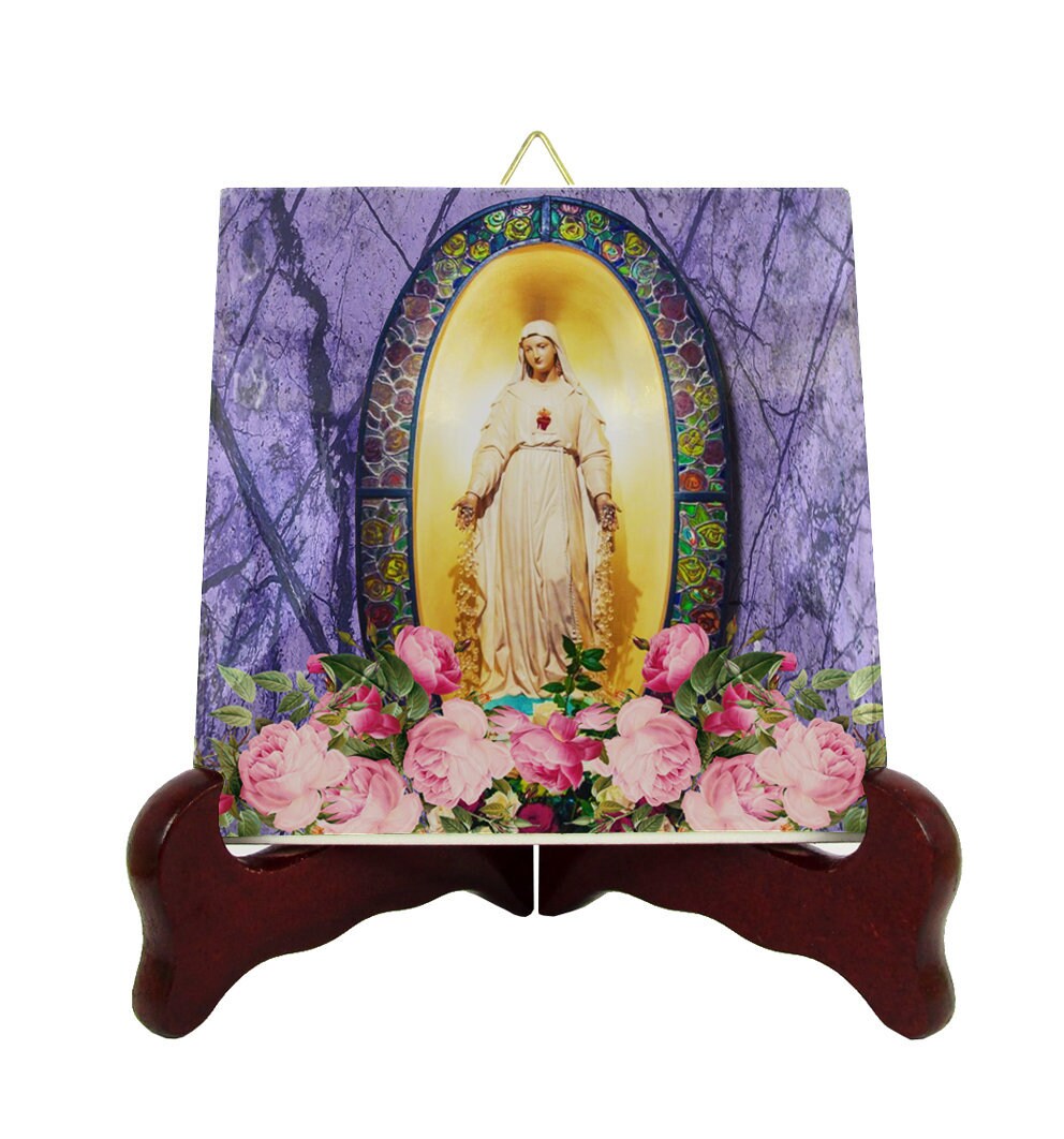 Devotionals - Our Lady Of Pellevoisin Ceramic Catholic Icon Gifts Religious Virgin Mary Icons Marian Apparition