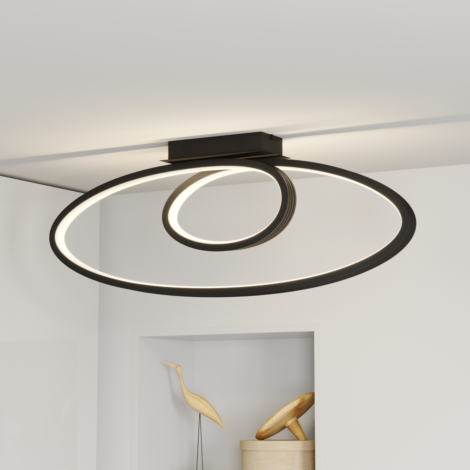 Lucande Bronwyn -LED-kattovalaisin, 98 cm