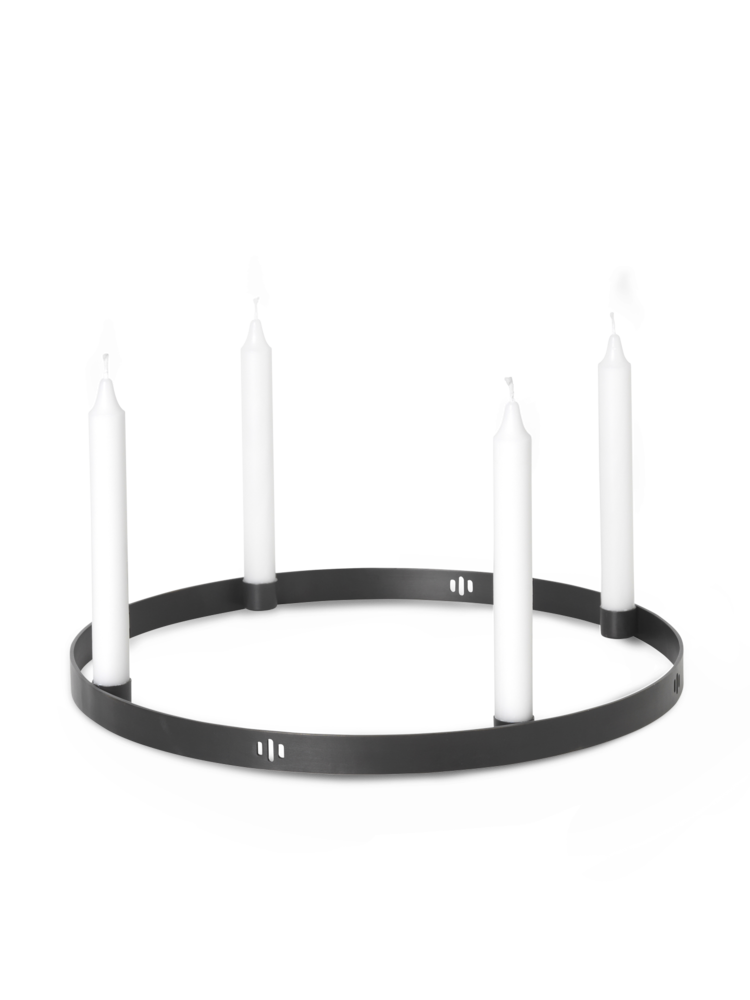 buy Ferm Living - Circle Candle Holder Large - Black Brass (5758) online |  