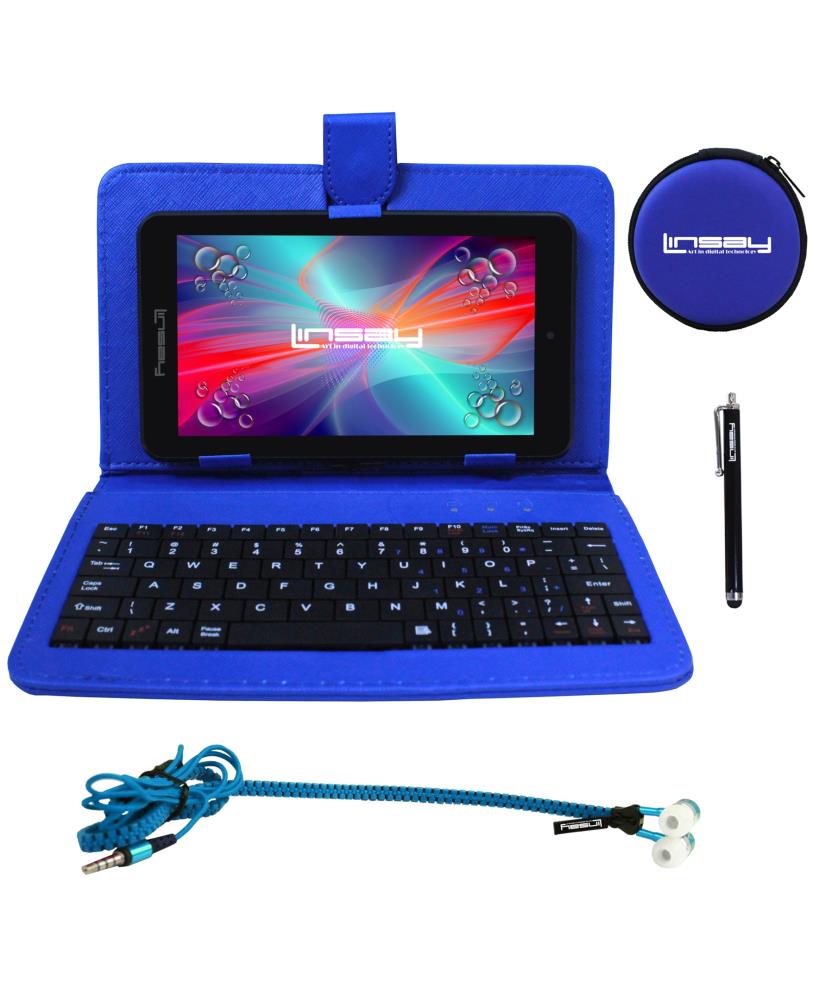LINSAY 7-in Wi-Fi Only Android 10 Tablet with Accessories with Case Included; Pen Included; | F7XHDBKB