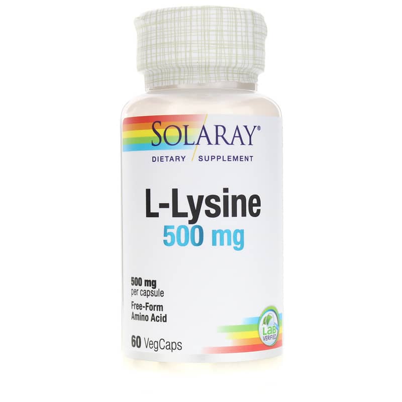 Solaray L-Lysine 500 Mg 60 Veg Capsules