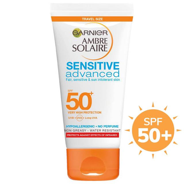 Ambre Solaire SPF 50+ Sensitive Sun Cream 50ml Travel