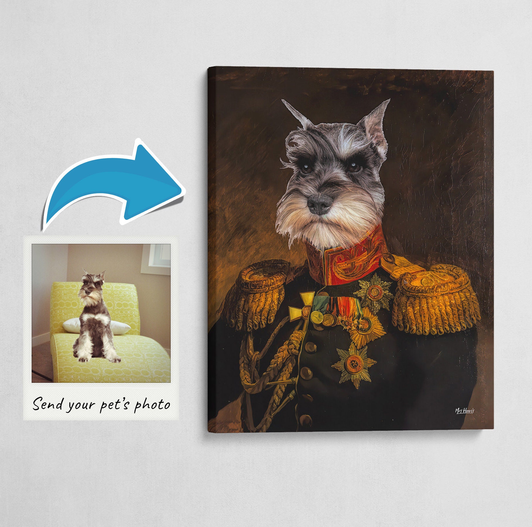 The Prince - Dog Renaissance Custom Pet Portrait. Send Us A Photo Of Your For Custom Regal Portrait On Canvas Gift