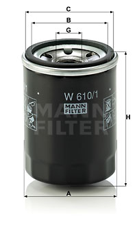 Öljynsuodatin MANN-FILTER W 610/1