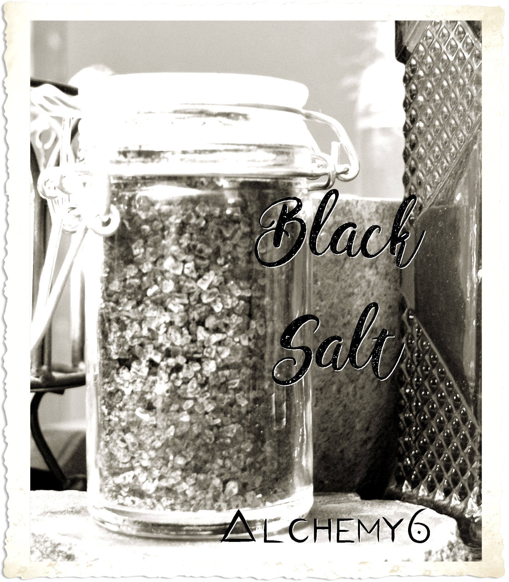 Black Salt Blend | Protection Glass Apothecary Jar Spiritual Supplies Herbal Craft