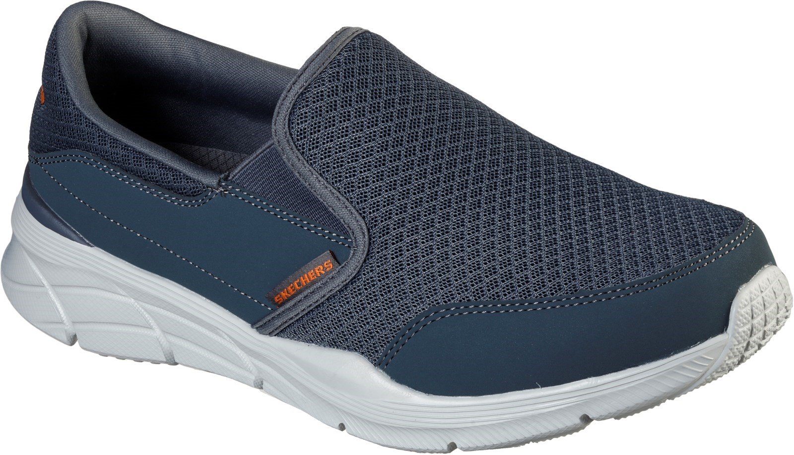 Skechers Men's Equalizer 4.0 Slip On Comfort Trainer Various Colours 32181 - Charcoal/Orange 6