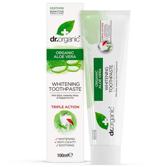 Dr. Organic Aloe Vera Whitening Toothpaste, 100 ml