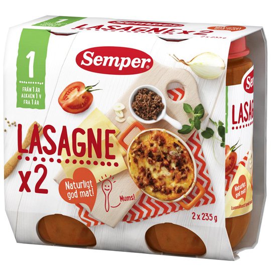 Lastenruoka Lasagne 2 x 235g - 35% alennus