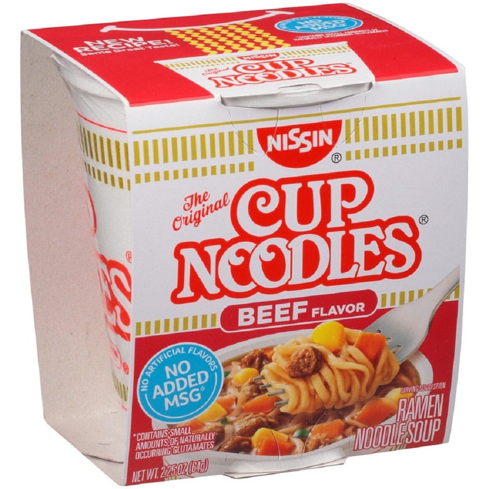 Nissin Ramen Noodle Soup, Beef - 2.25 oz