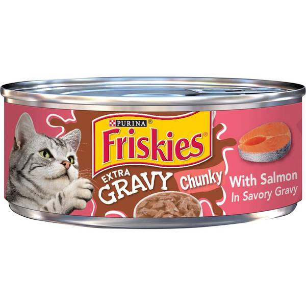 Friskies 5.5 oz Extra Gravy Chunky With Salmon Wet Cat Food