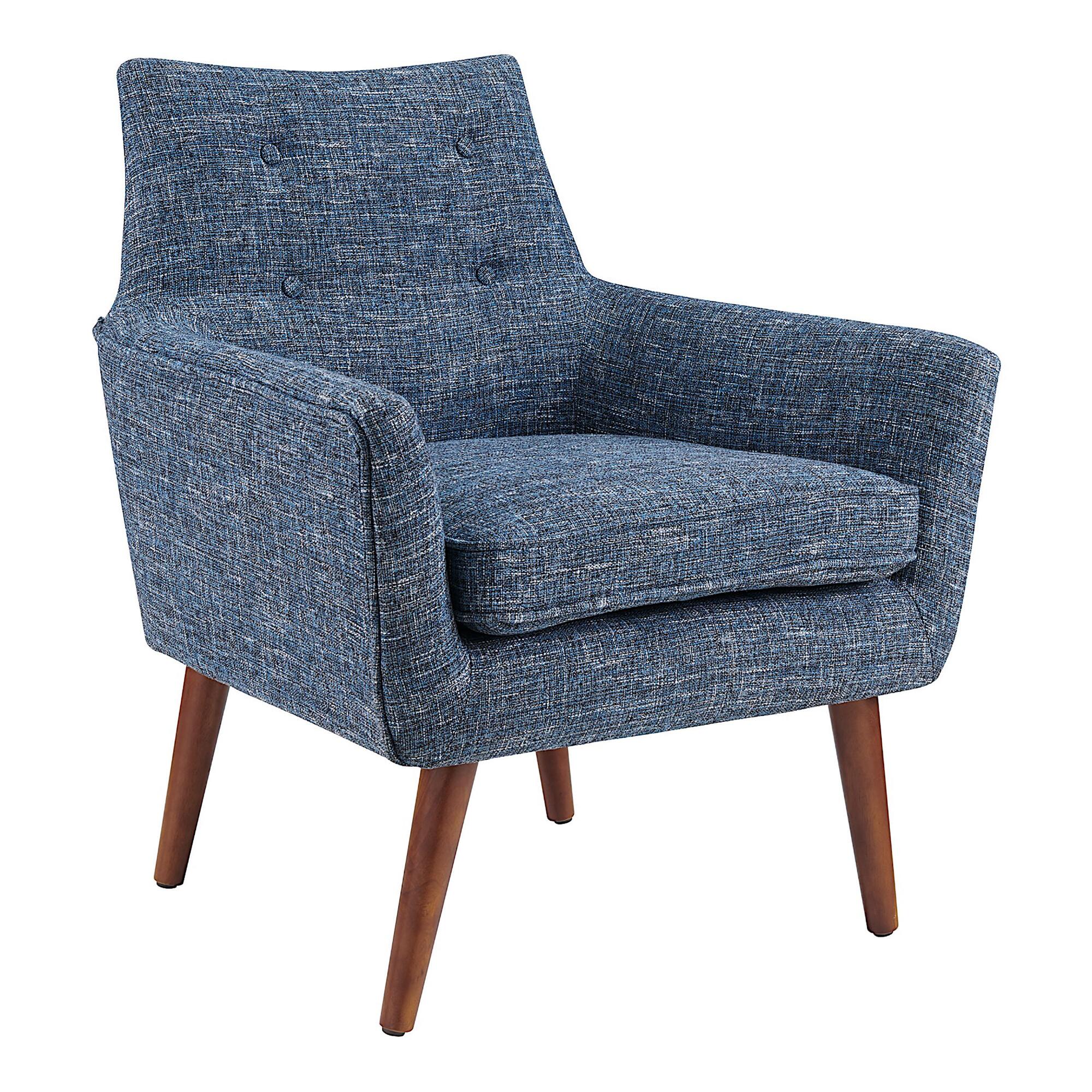 Tufted Thompson Upholstered Armchair: Blue by World Market