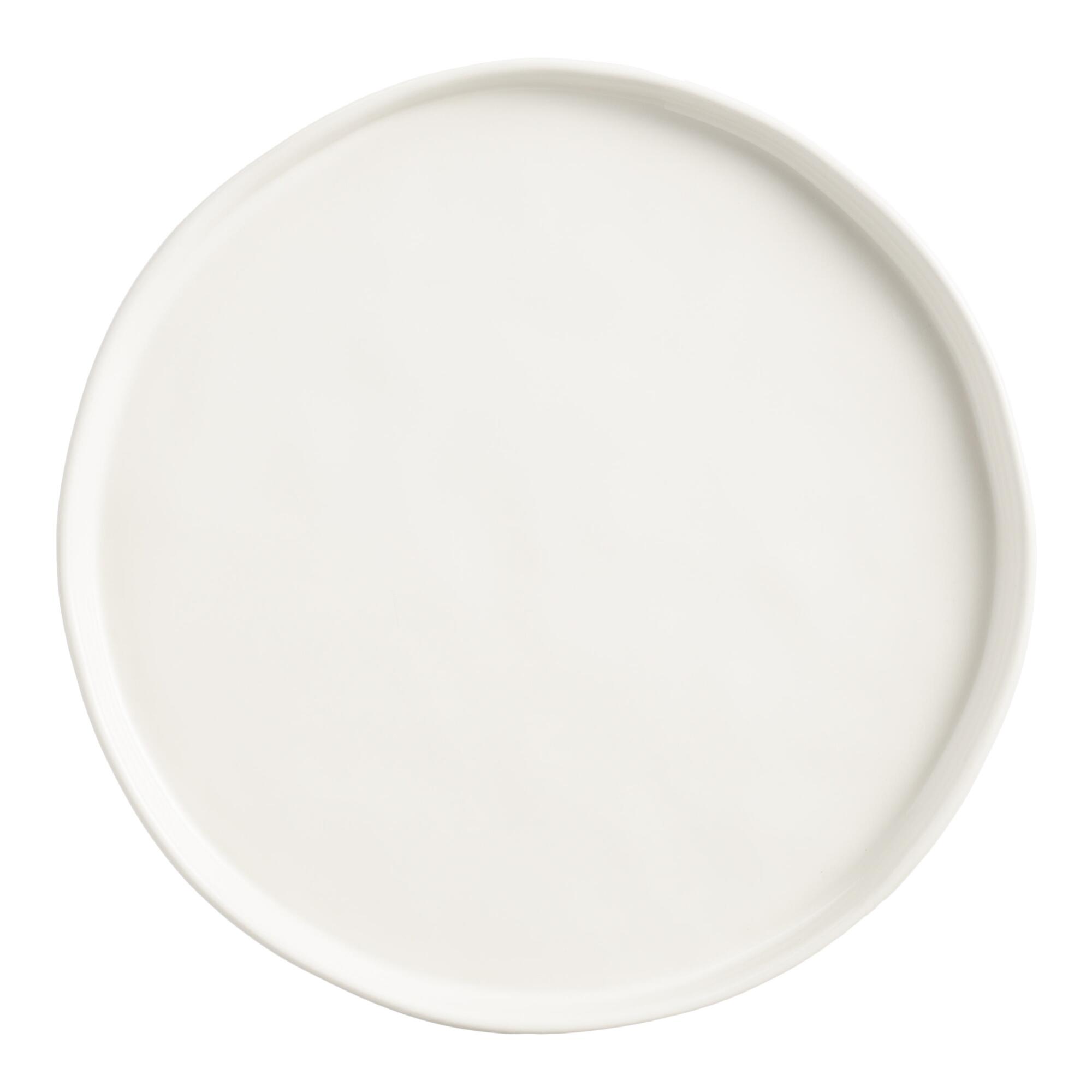 Ivory Organic Rim Mason Salad Plates Set Of 6: White - Stoneware by World Market