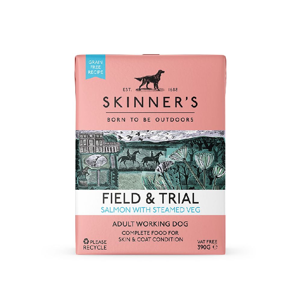 Skinner's Field & Trial Adult Salmon with Steamed Veg - 18 x 390g