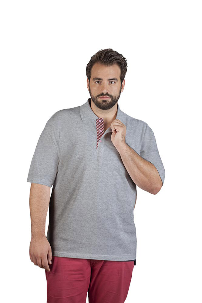 Superior Poloshirt "Graphic" 506CP Plus Size Herren, Sportgrau, 4XL