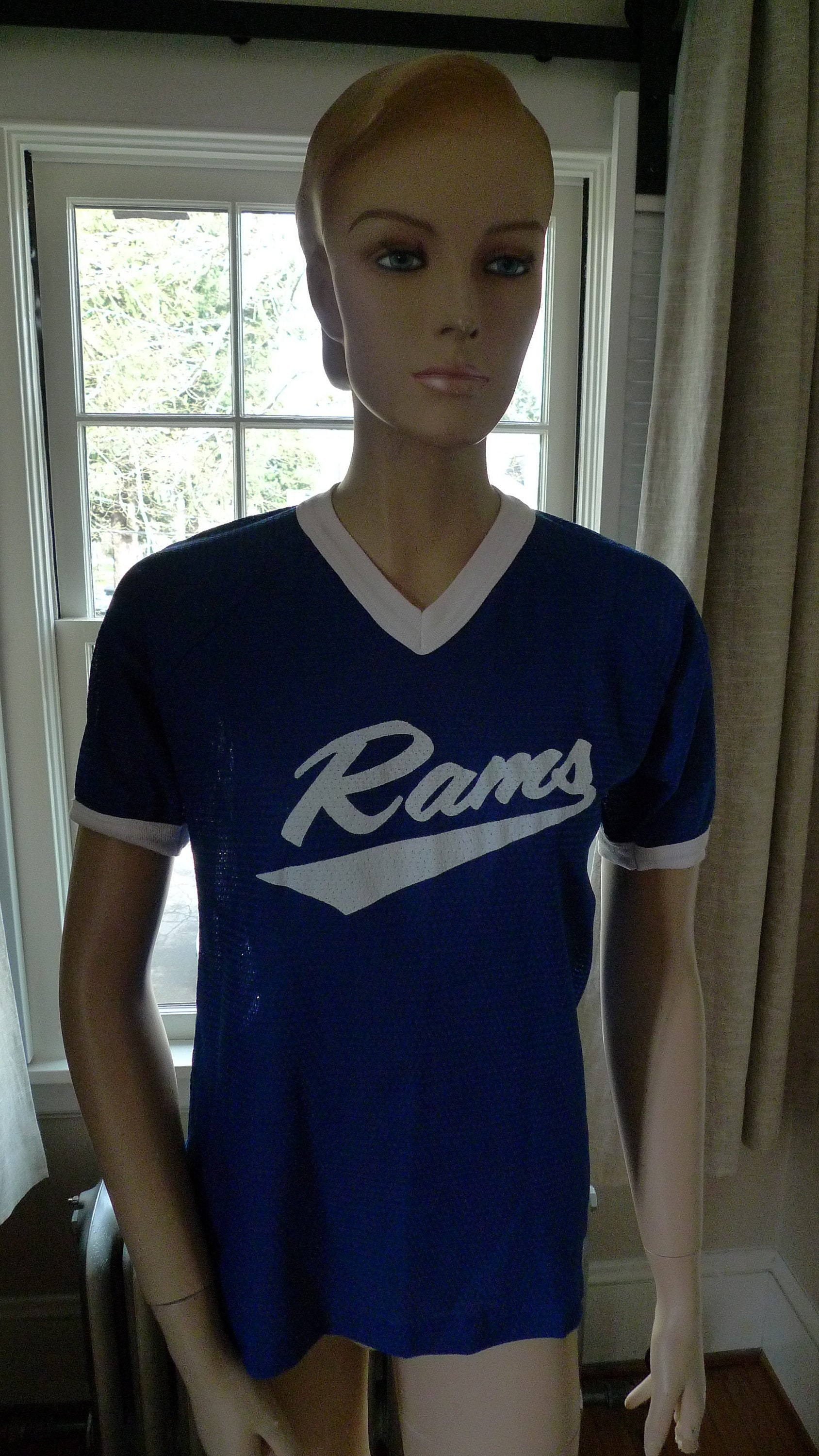 Size Women's Medium | 40 1970S Los Angeles Rams Athletic Jersey Shirt | Double Sided | Single Stitch