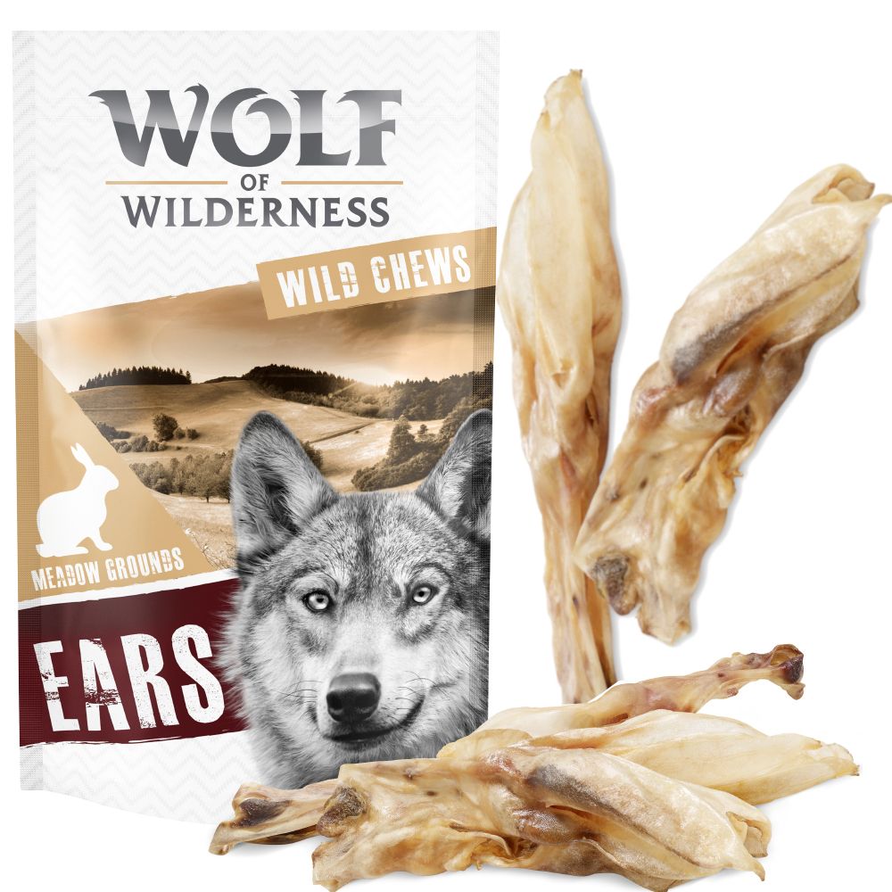 Wolf of Wilderness Dried Ears Dog Chews Trial Pack - Dried Venison Ears (approx. 60g, approx. 2 pcs)