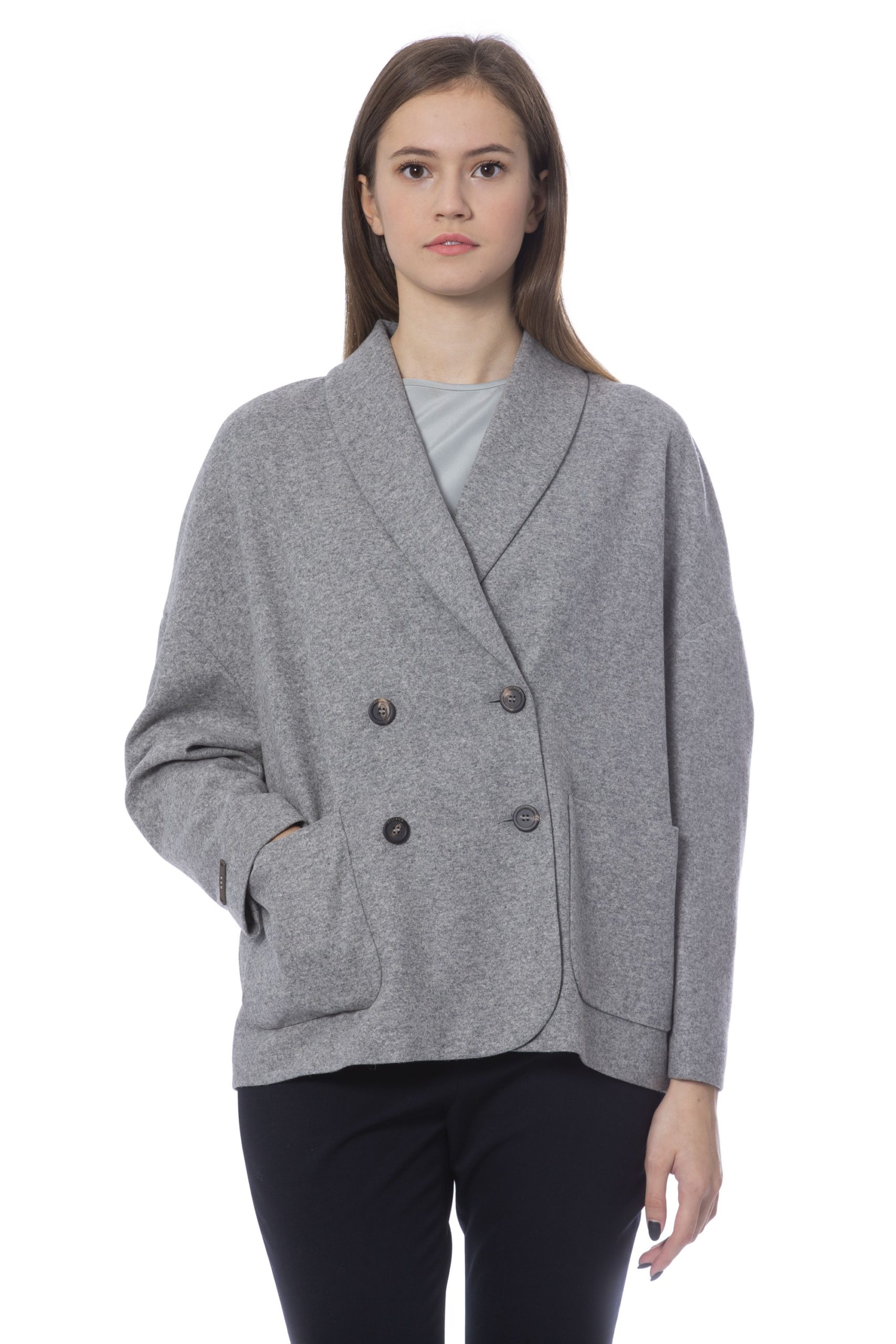 Peserico Women's Jacket Grey PE854478 - IT42 | S