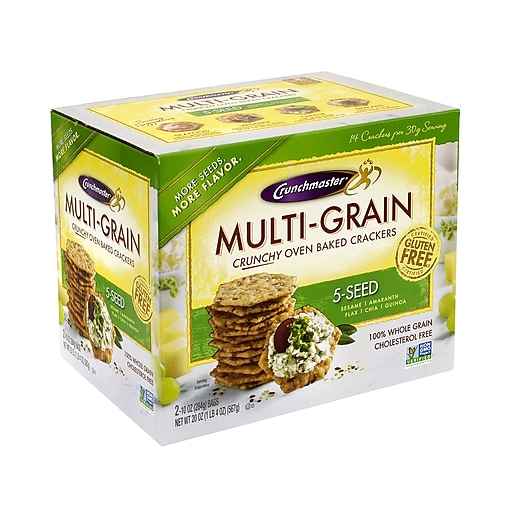 CRUNCHMASTER 5-Seed Multi-Grain Crunchy Oven Baked Crackers, 20 Ounce (220-00757)