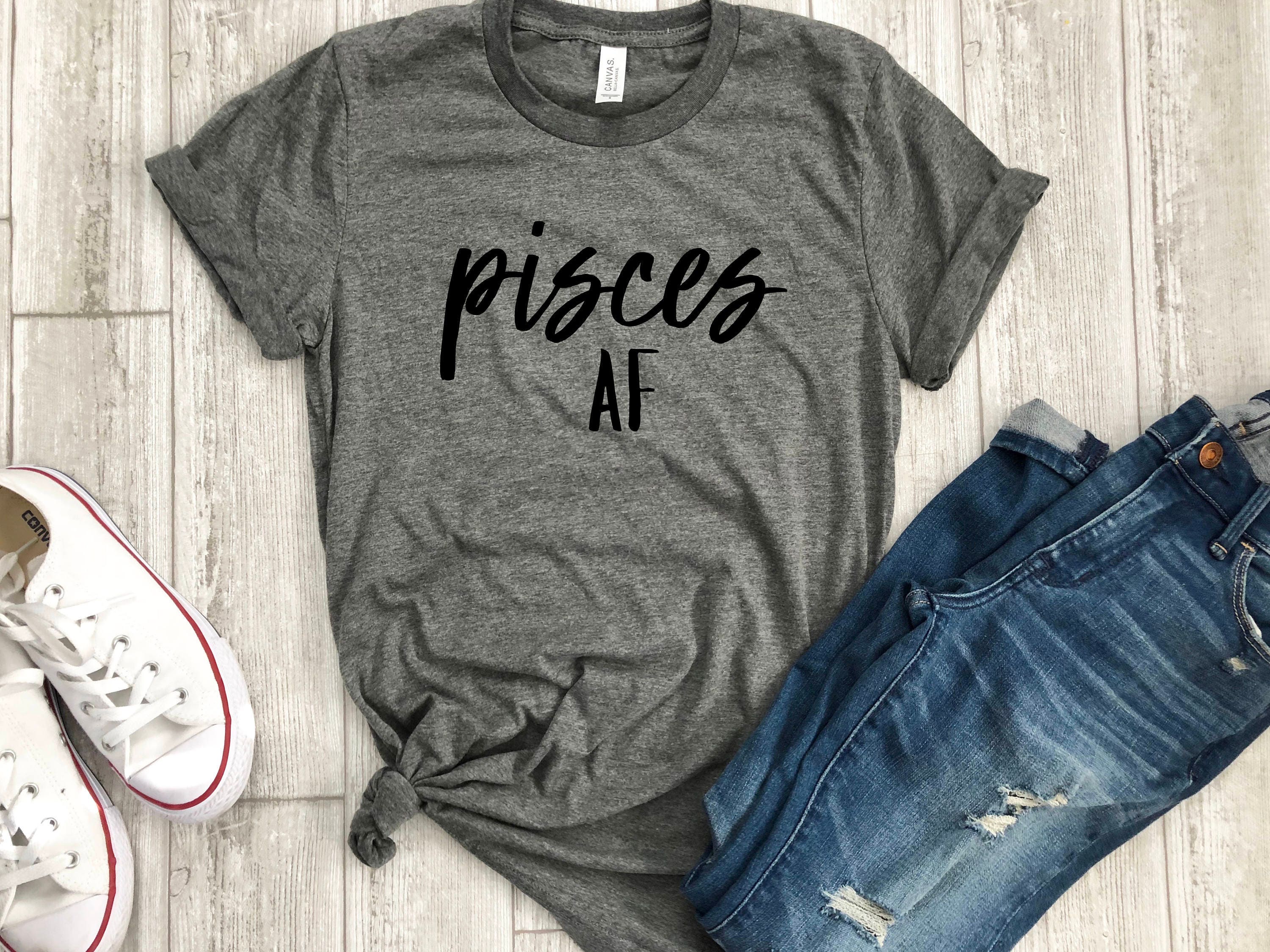 Pisces Af Shirt, Astrological Sign Birthday Gift, Gift Idea, Personalized