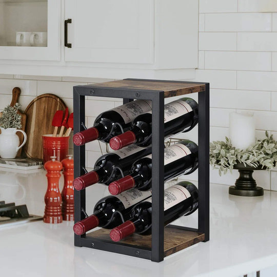 Buy Steede Bottle Tabletop Wine Bottle Rack in Rustic Brown online