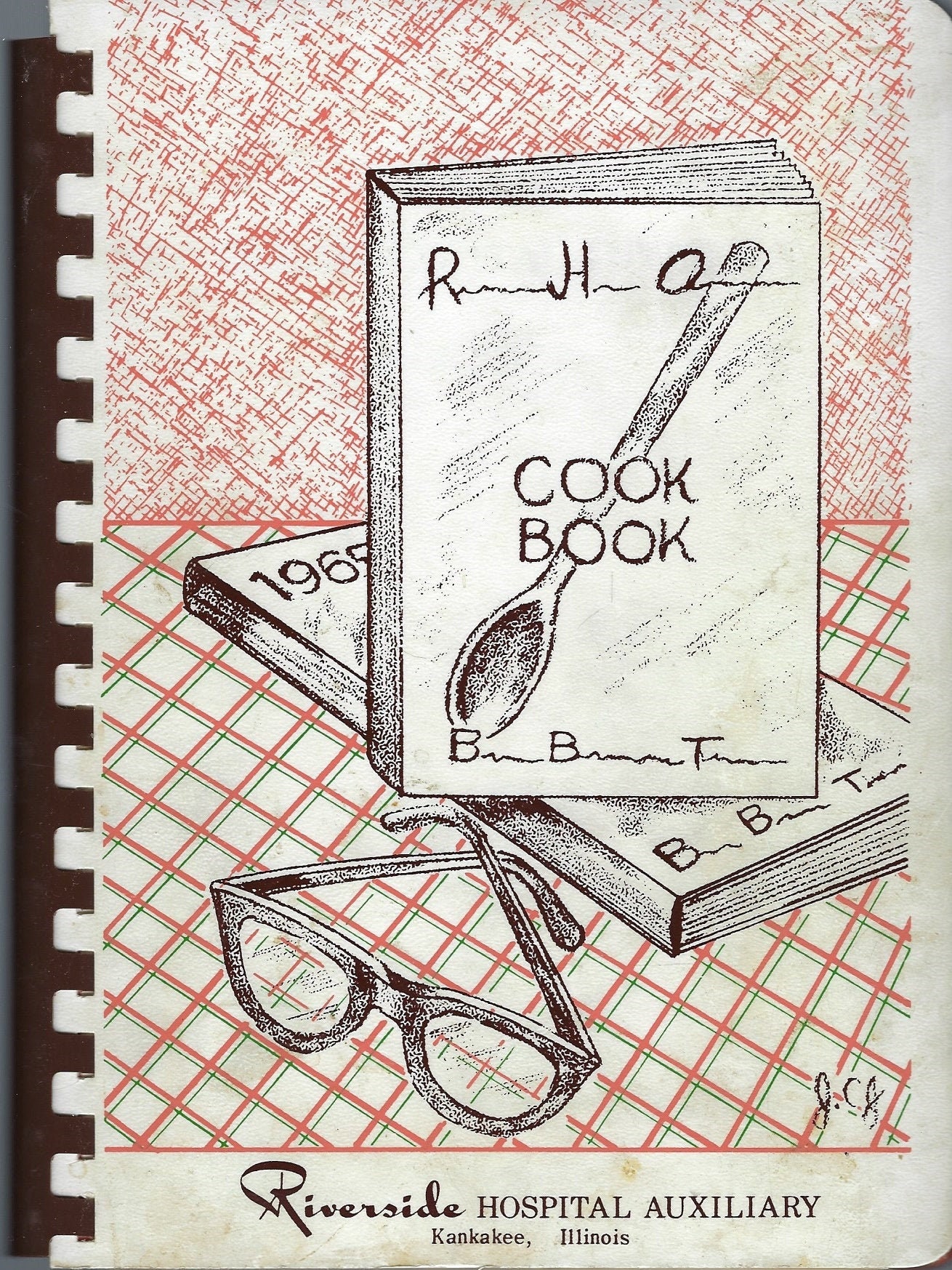 Kankakee Illinois Vintage 1975 Riverside Hospital Auxiliary Cookbook Il Community Favorite Recipes Collectible Souvenir Spiral Bound Rare
