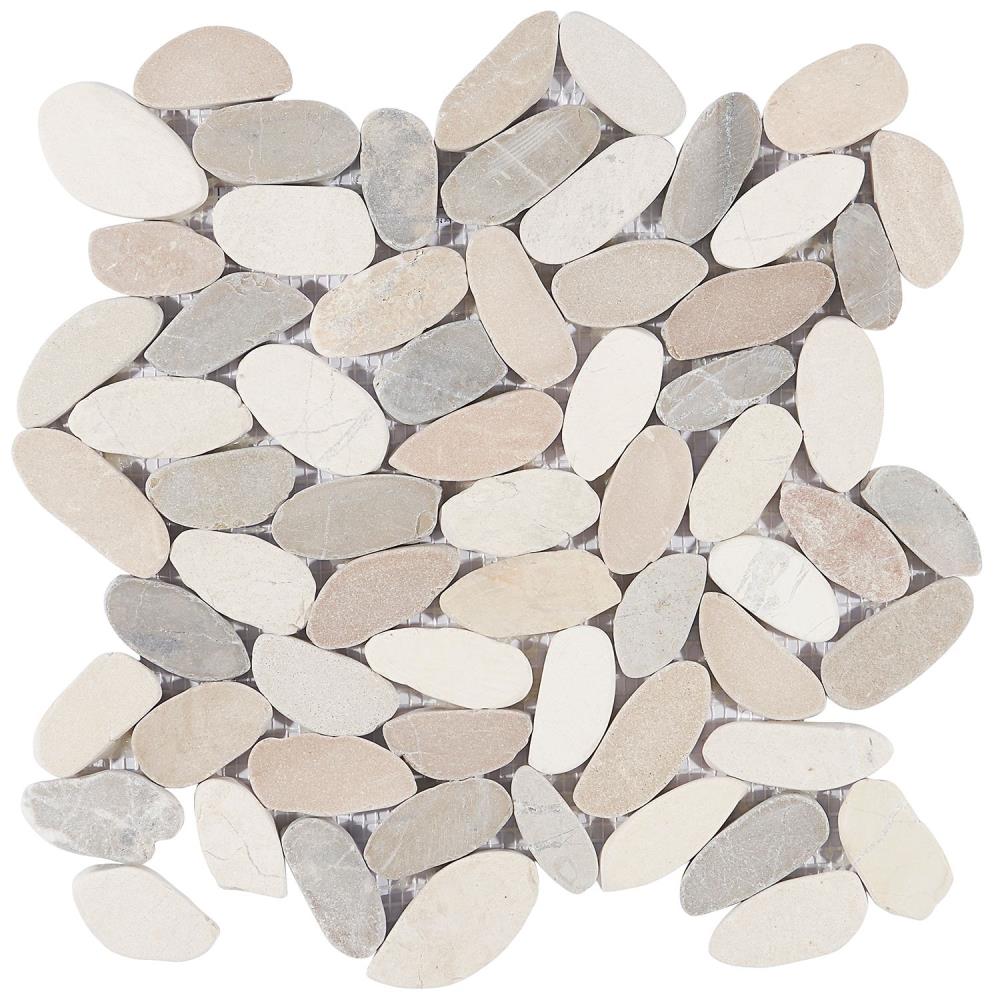 Lowe's Landscape Light Blend 3-in x 6-in Natural Pebble Wall Tile Sample | EXT3RD105023