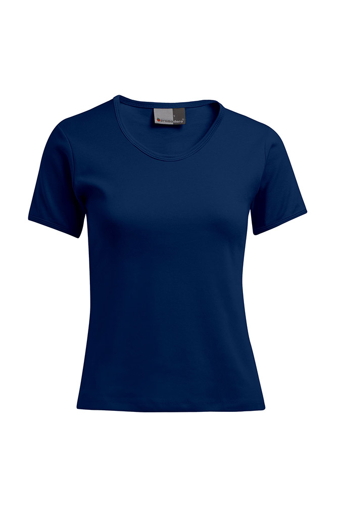 Interlock T-Shirt Plus Size Damen, Marineblau, XXL