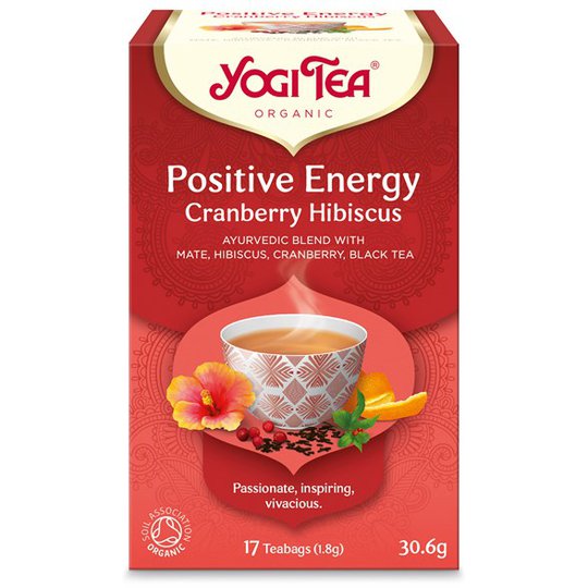 Yogi Tea Positive Energy Cranberry Hibiscus, 17 påsar
