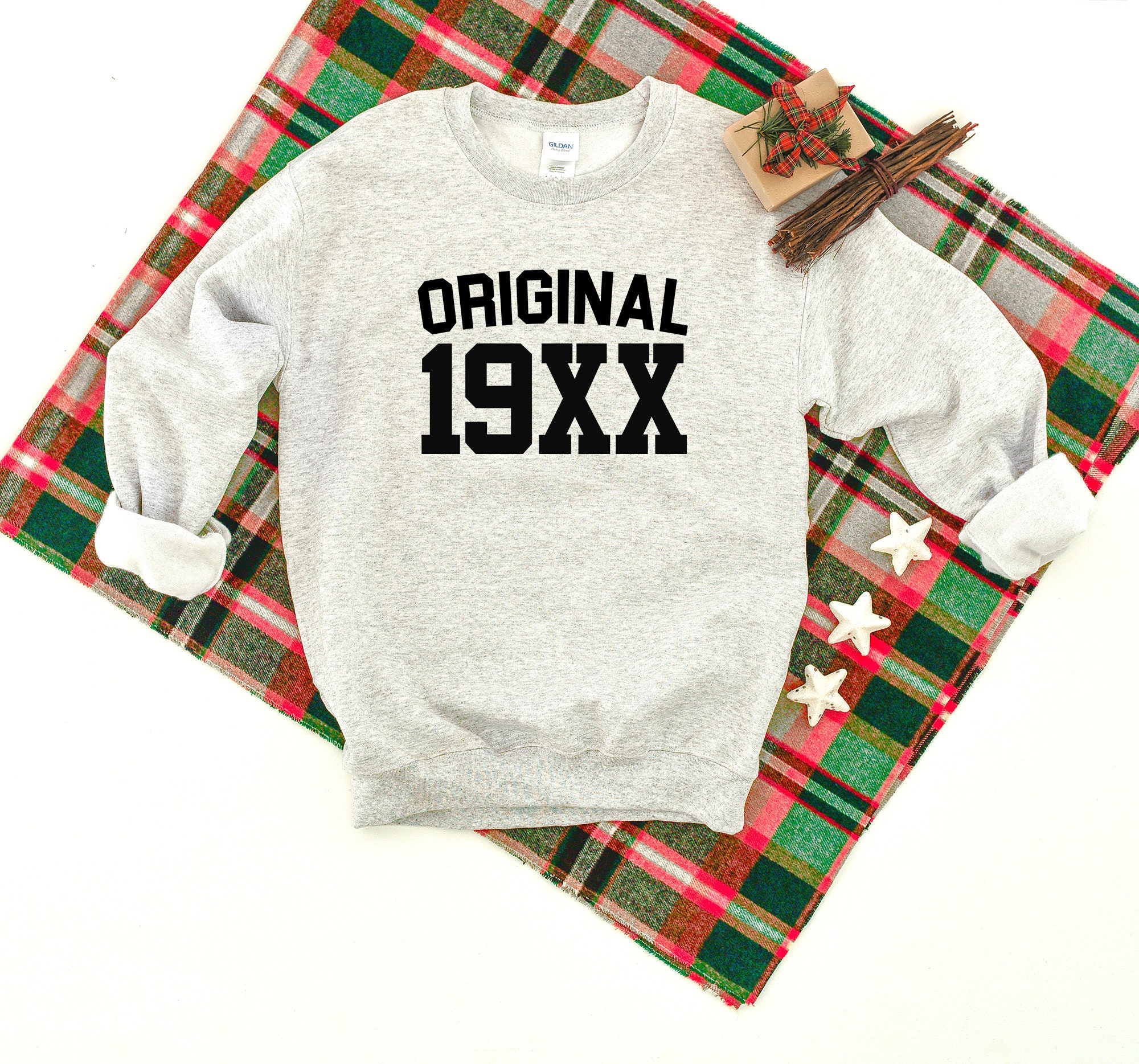 Original Custom Birth Year Heavy Blend Crewneck Sweater, B-Day Birthday Gift, Unisex