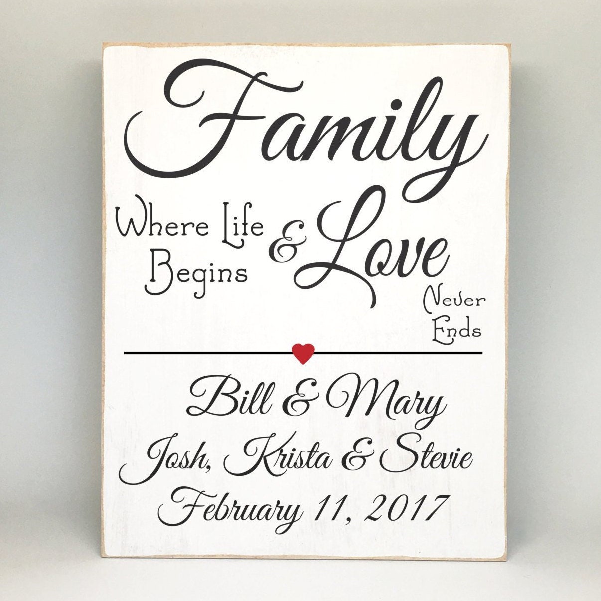 Blended Family Wedding Gift, Bridal Shower Sign, Anniversary Gift