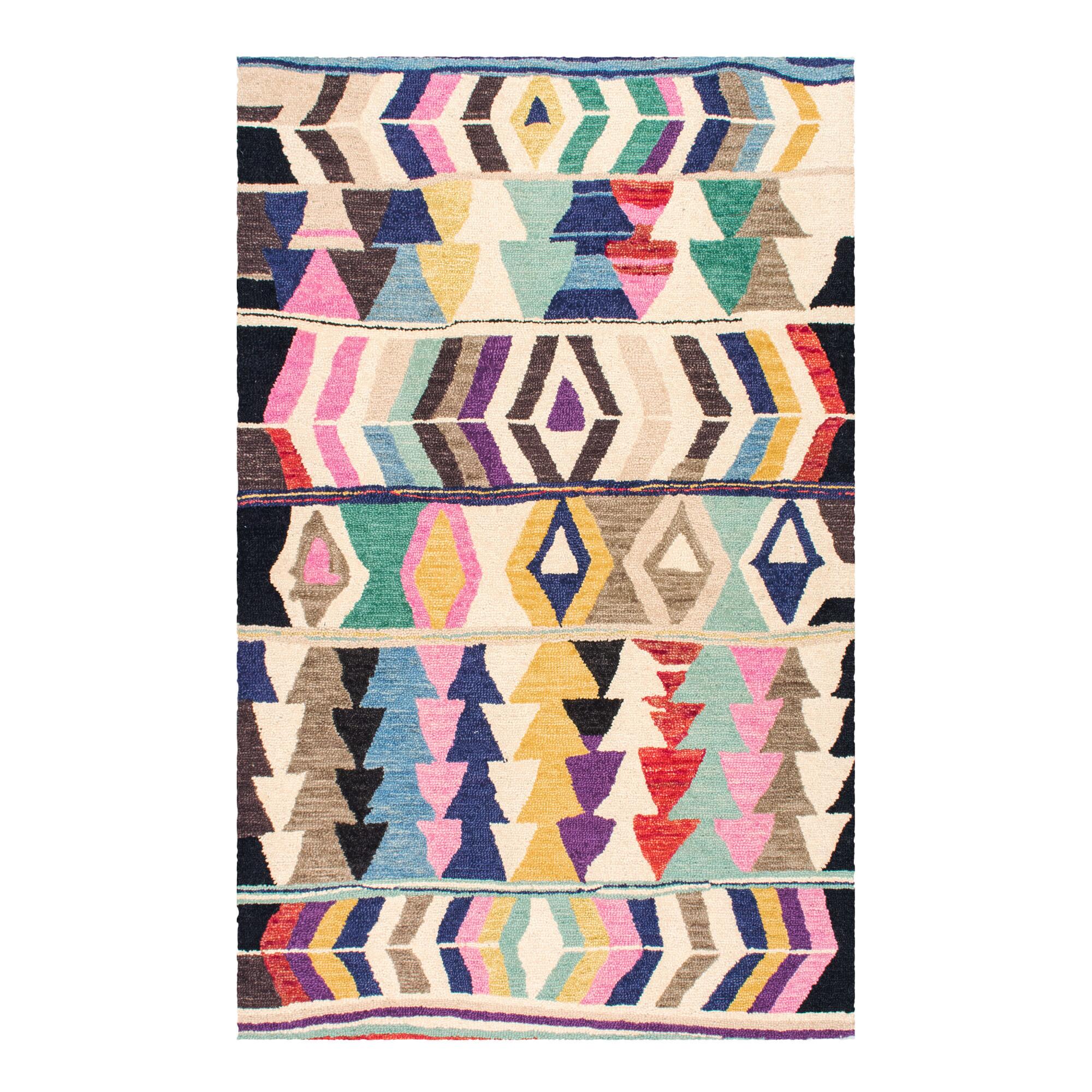 Multicolor Abstract Wool Agadir Area Rug by World Market