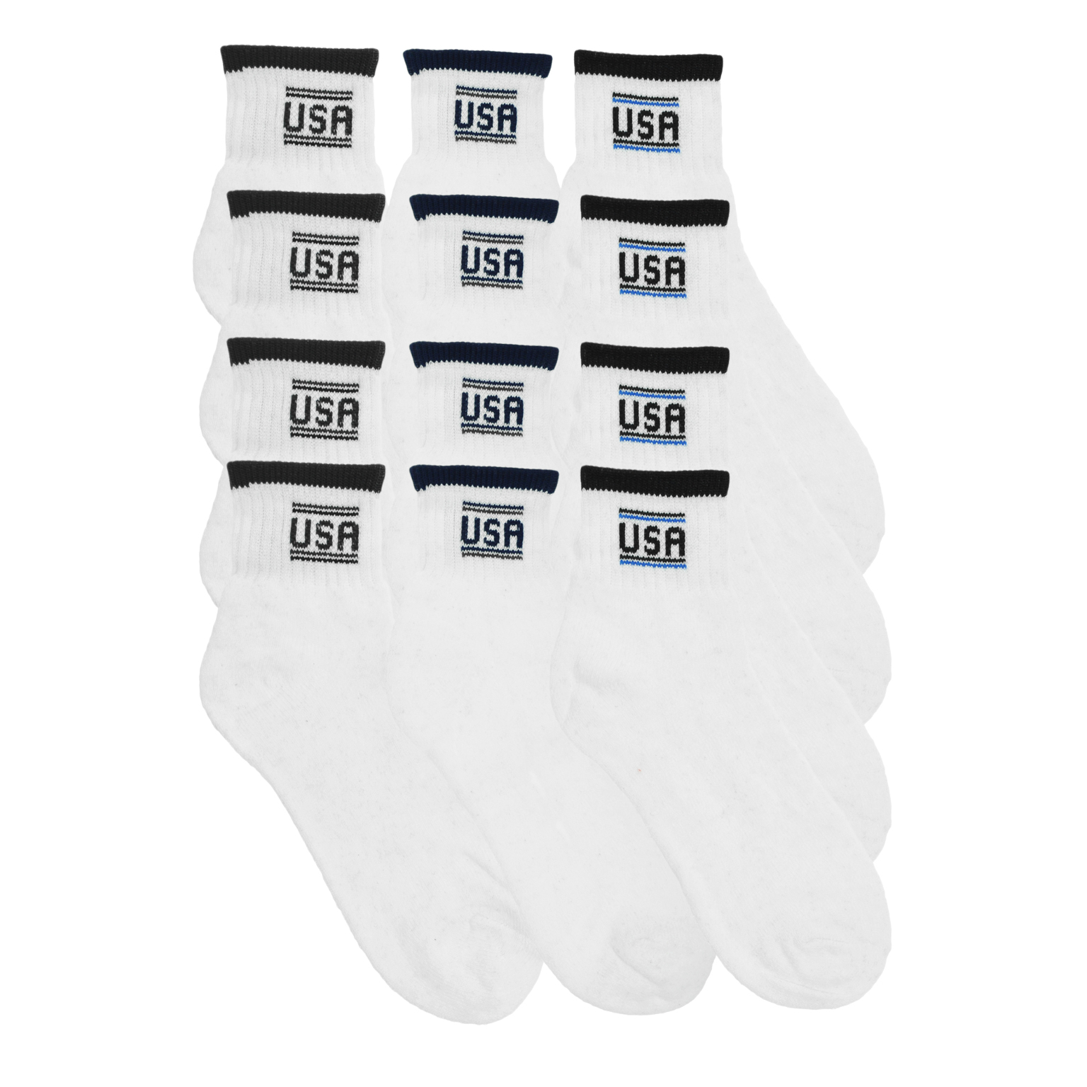 Unisex Cotton Blend USA Ankle Socks - Size S / M