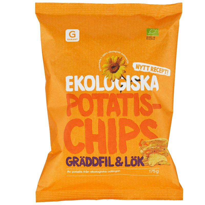 Eko Chips Gräddfil & lök 175g - 75% rabatt