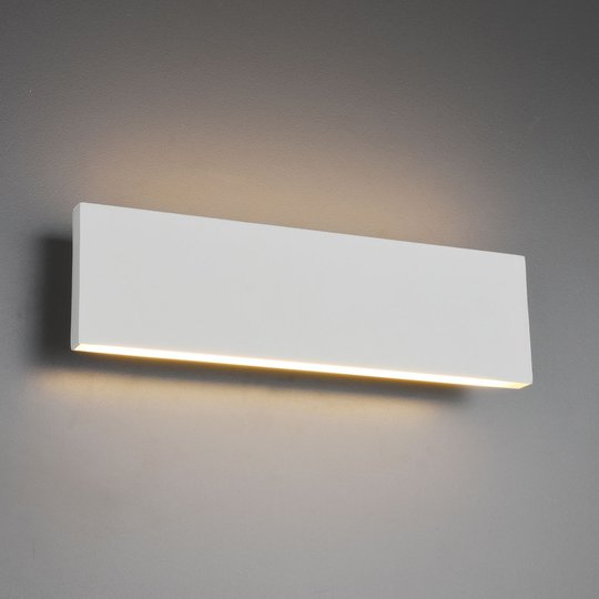 Concha-LED-seinävalaisin 28 cm, valkoinen