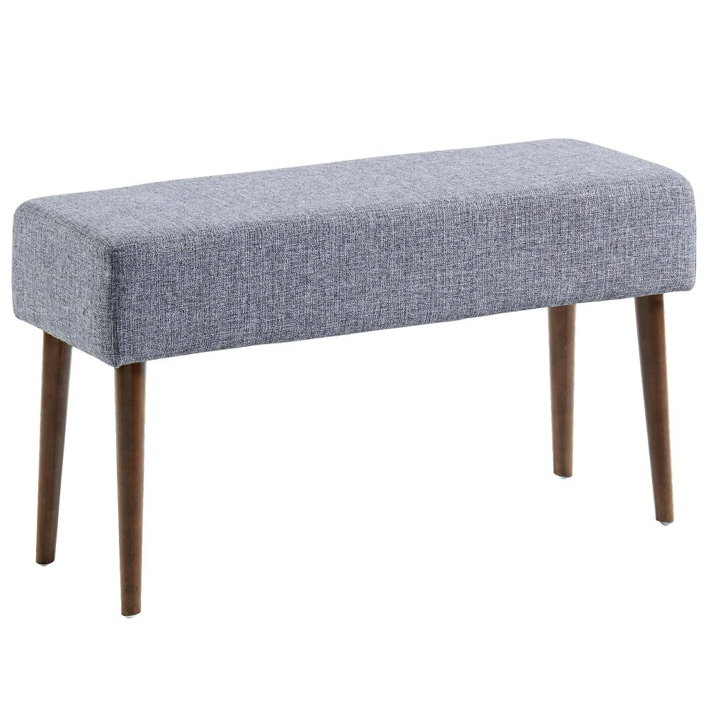 Worldwide Homefurnishings Midcentury Grey Blend Accent Bench Polyester in Brown | 401-194GY
