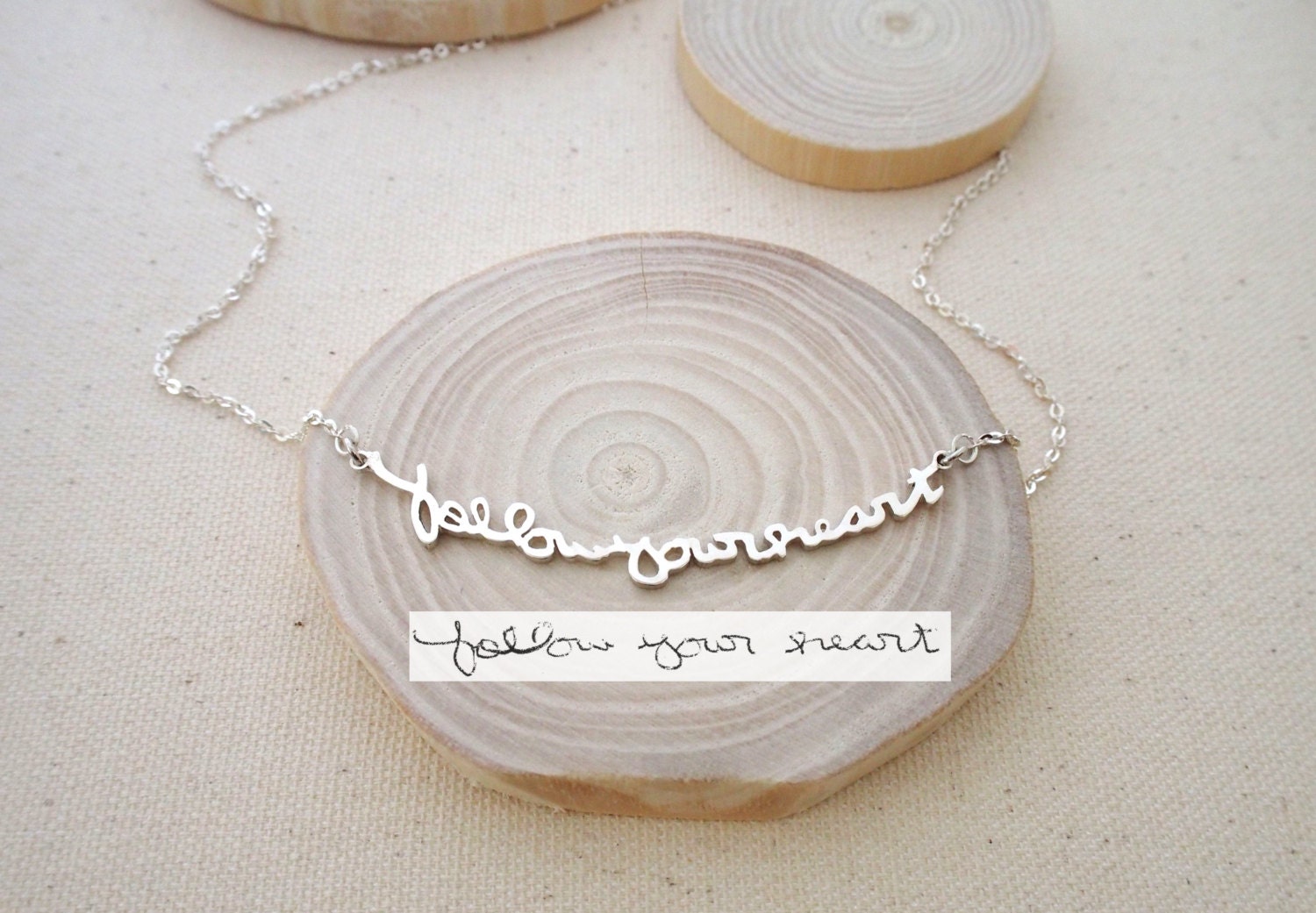 Memorial Signature Necklace Personalized Handwriting Keepsake Jewelry in Sterling Silver Mother Gift Grandma Gift Nh01