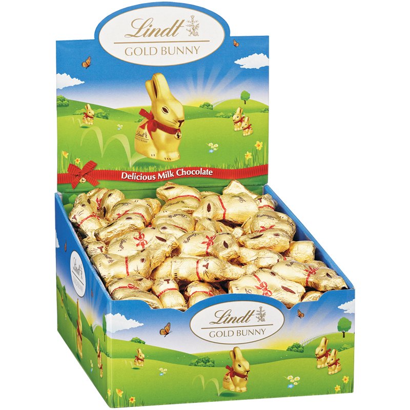 Hel Låda Mjölkchoklad "Gold Bunny" 100 x 10g - 70% rabatt