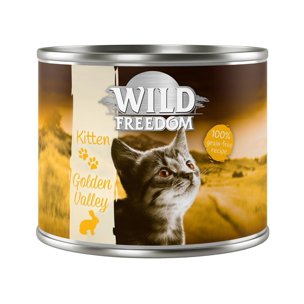 Wild Freedom Kitten Saver Pack 12 x 200g - Golden Valley - Rabbit & Chicken