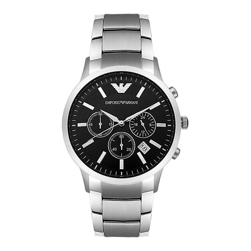 Emporio Armani Men's Two-Hand Stainless Steel Watch Black AR2434