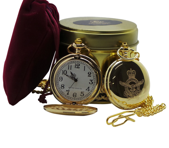 Buy Royal Australian Air Force Pocket Watch Raaf 24K Clad Gold Luxury Gift  Case Engraved Crested Badge Set Personalised Military Fob Custom Made