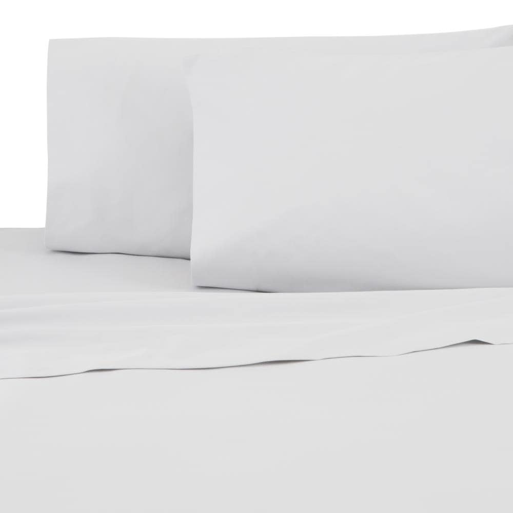 WestPoint Home Atelier Martex percale sheet Queen Cotton Blend Bed Sheet in White | 028828370921