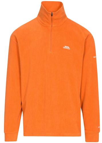 Trespass Unisex 1/4 Zip Fleece Various Colours Masonville - Burnt Orange S