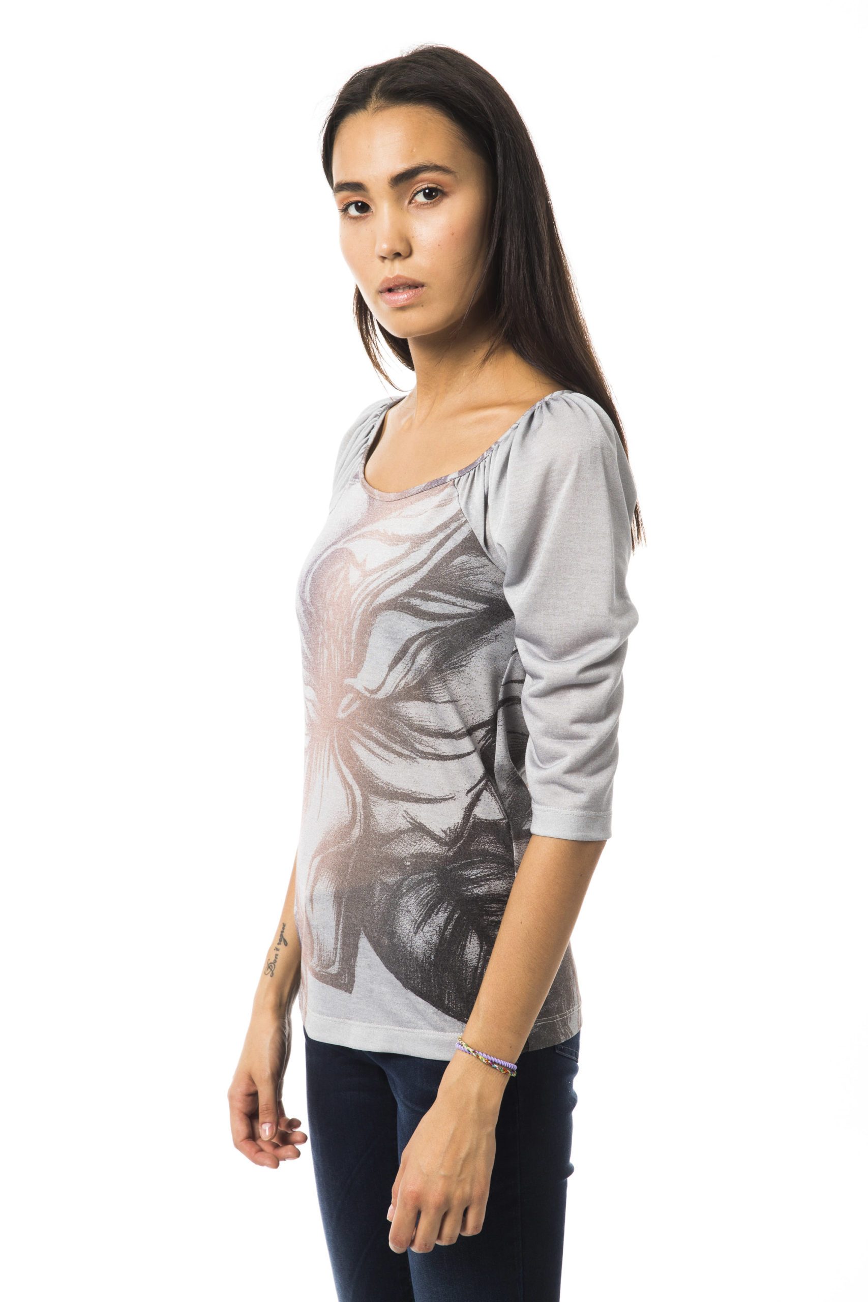 BYBLOS Women's Grigiofumo T-Shirt Gray BY1234733 - XS
